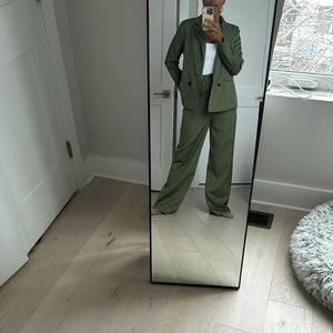 Green Blazer and Trouser Set